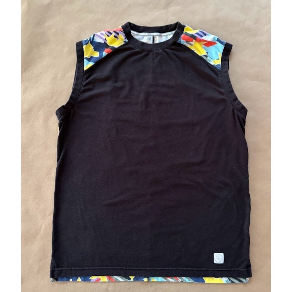 Pokemon Center Pikachu Graphic Sleeveless Shirt Black Mens Medium  Anime Retro